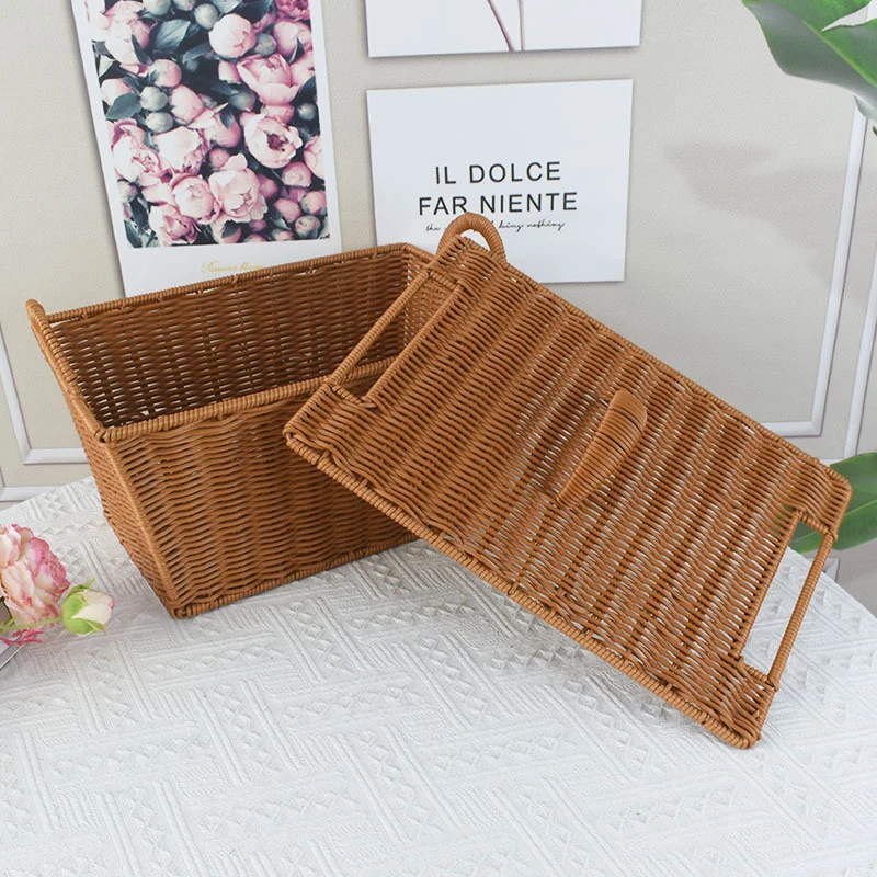 Handcrafted Woven Storage Basket with Lid Stornfield