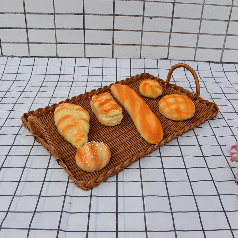 Handcrafted Woven Serving Tray Set Stornfield
