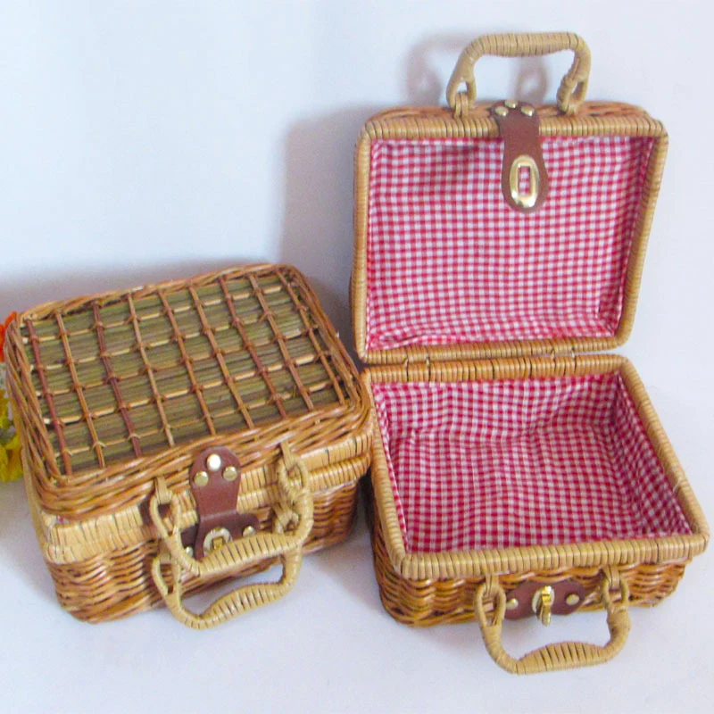 Handcrafted Wicker Storage Basket Set Stornfield