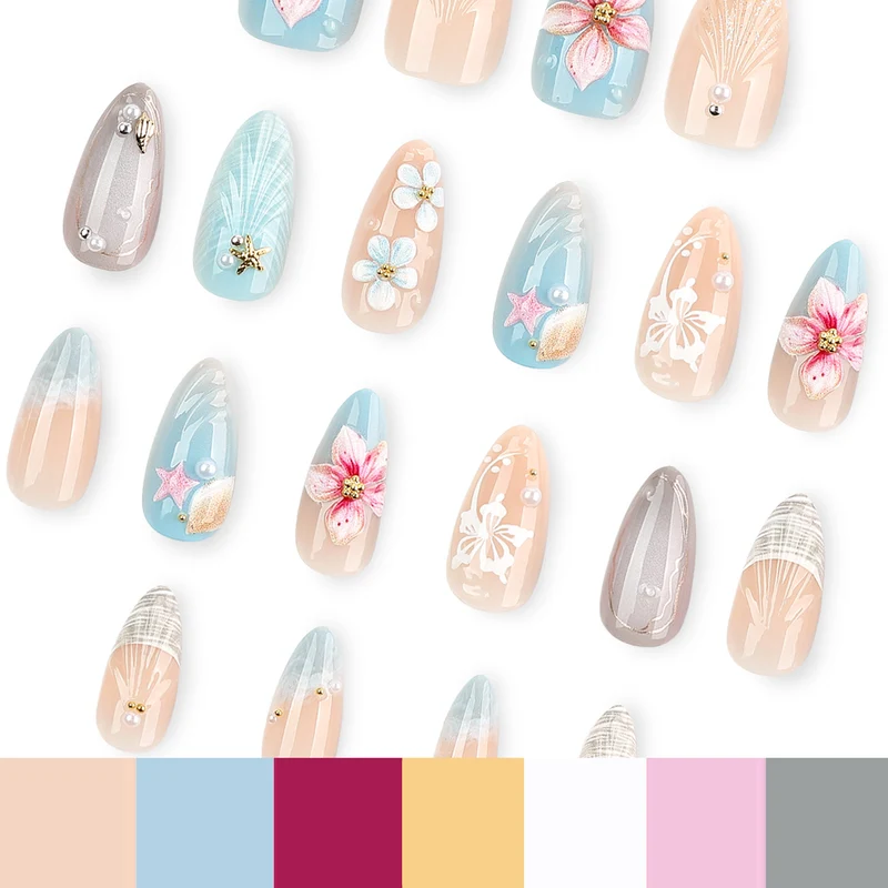 Kunstvolle Nagelkunst mit maritimen Motiven Karnz