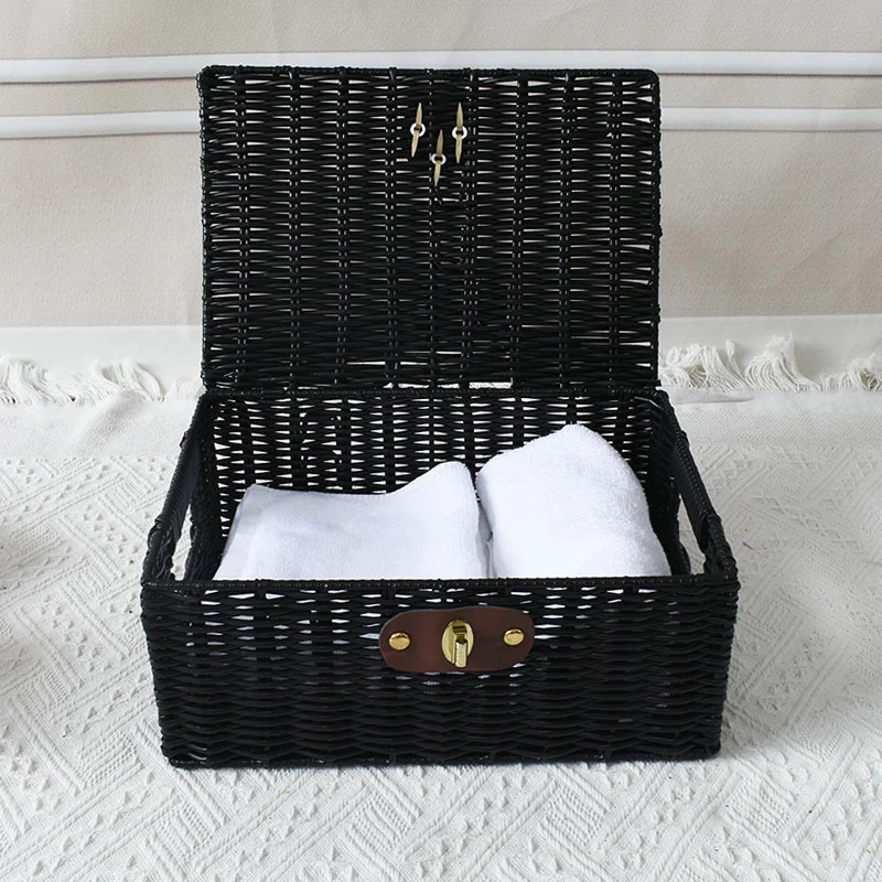 Elegant Woven Storage Chest Stornfield