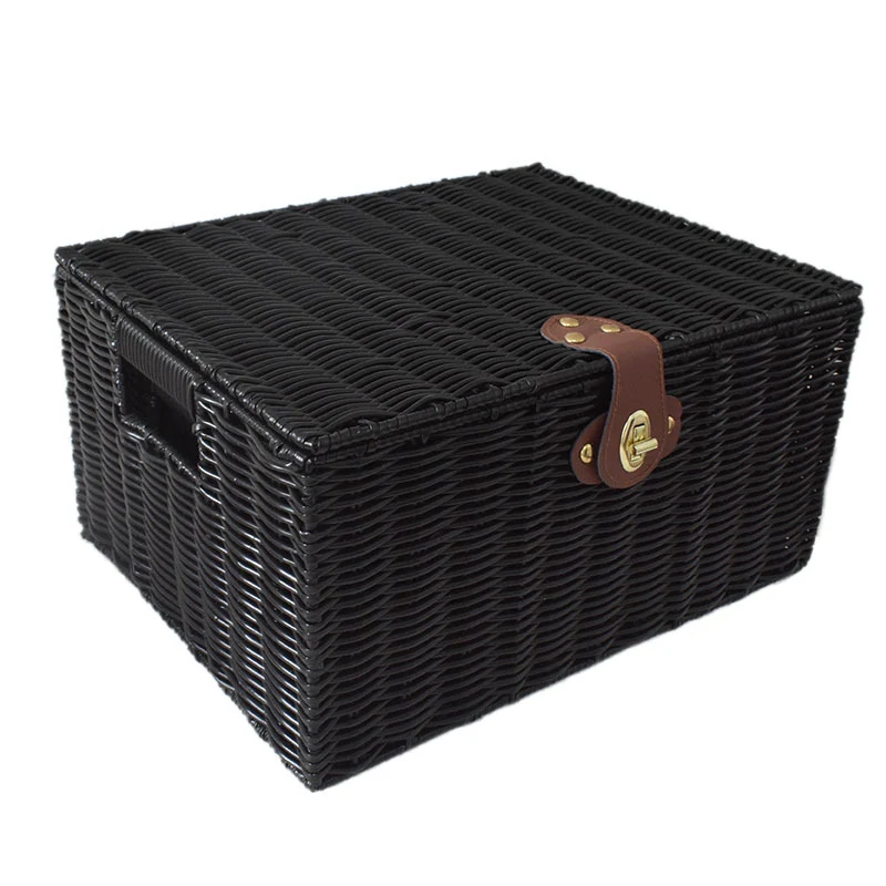 Elegant Woven Storage Chest Stornfield
