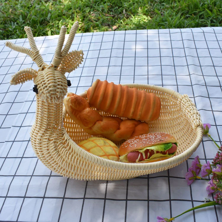 Decorative Woven Animal-Shaped Serving Tray Stornfield
