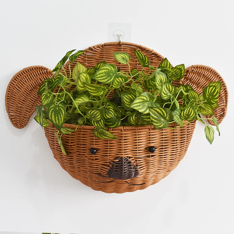 Decorative Dog-Shaped Woven Storage Basket Stornfield