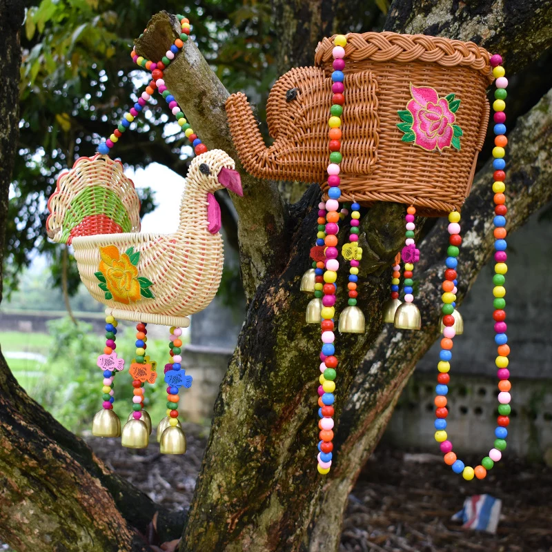 Decorative Animal-Shaped Woven Hanging Basket Stornfield