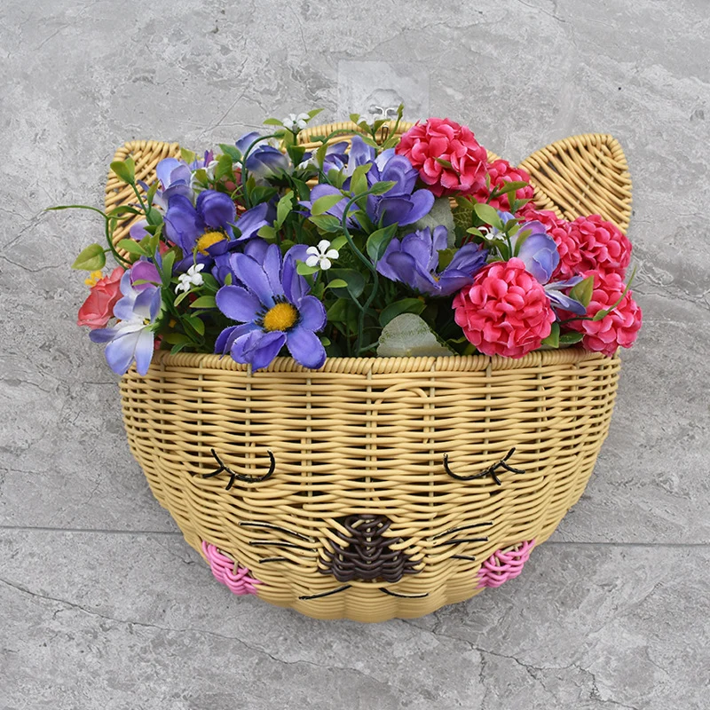 Cute Cat-Shaped Woven Storage Basket Stornfield