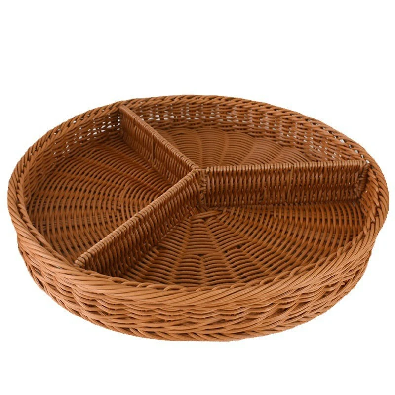 Artisan Woven Round Storage Tray Stornfield