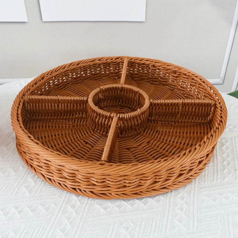 Artisan Woven Round Storage Tray Stornfield