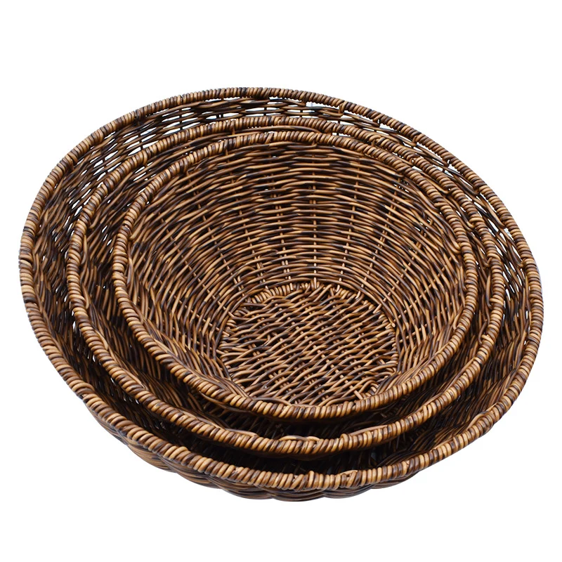 Artisan Woven Round Storage Basket Stornfield
