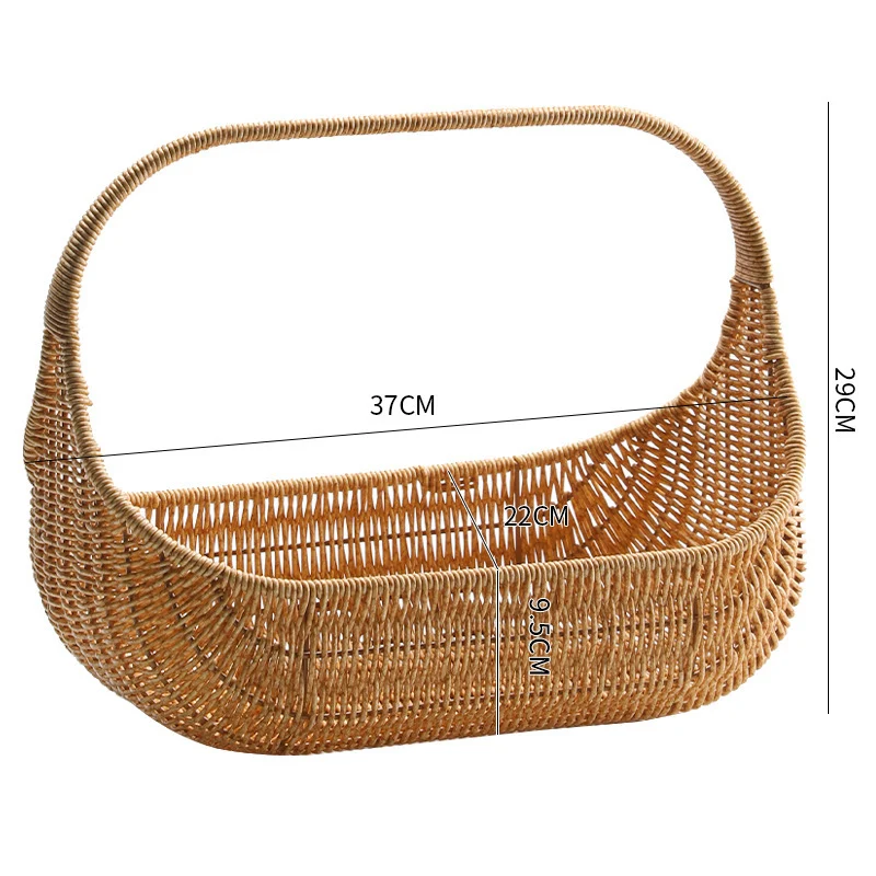 Handcrafted Curved Woven Storage Basket Stornfield