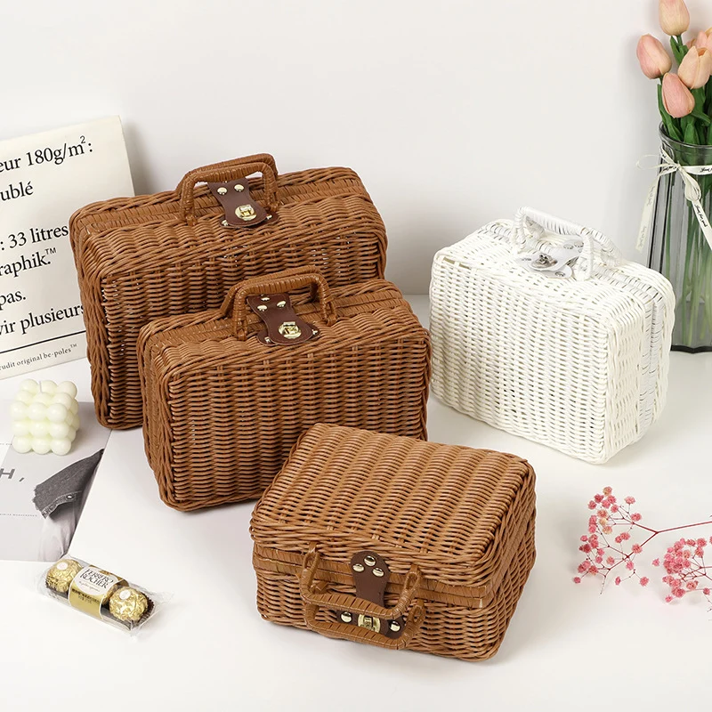 Rustic Woven Storage Basket Stornfield