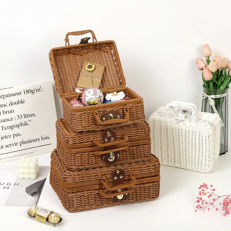 Rustic Woven Storage Basket Stornfield