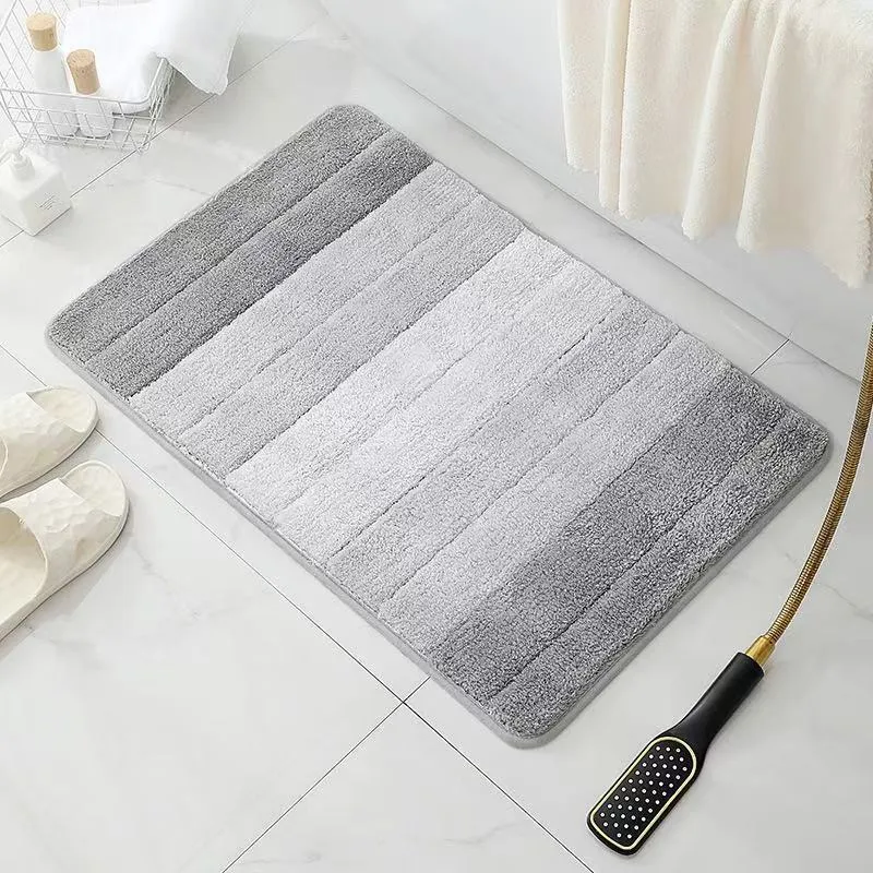 Plush Soft Striped Bath Mat