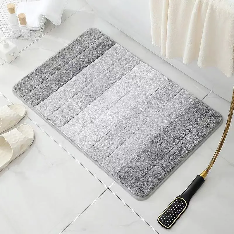 Plush Soft Striped Bath Mat
