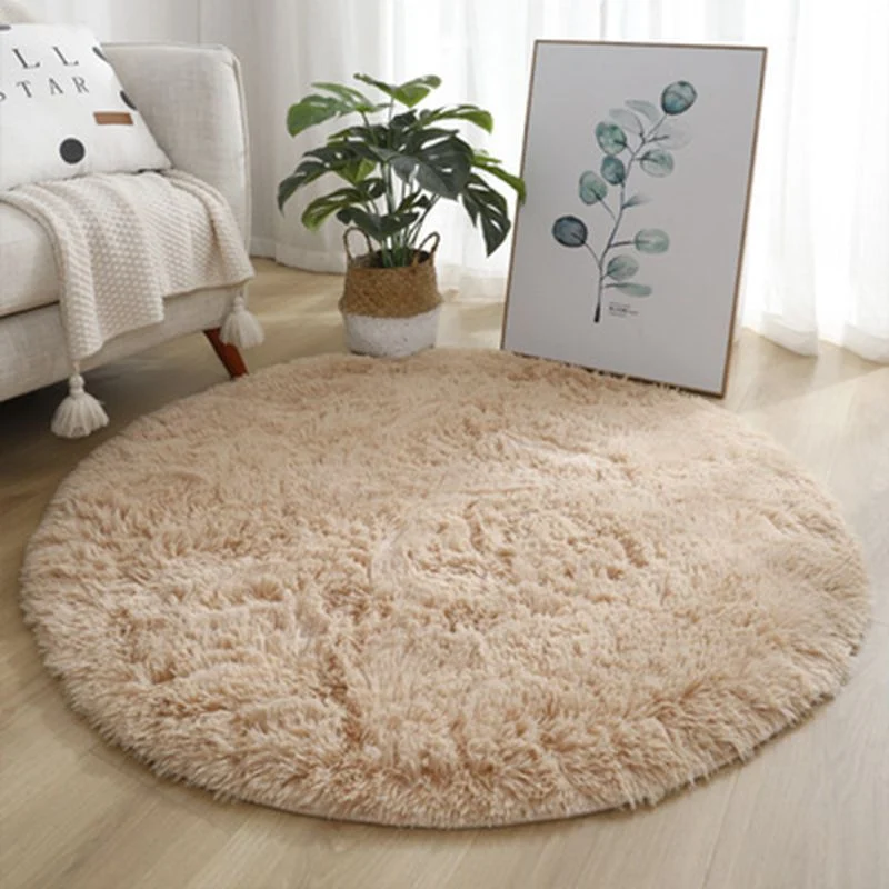 Plush Round Area Rug