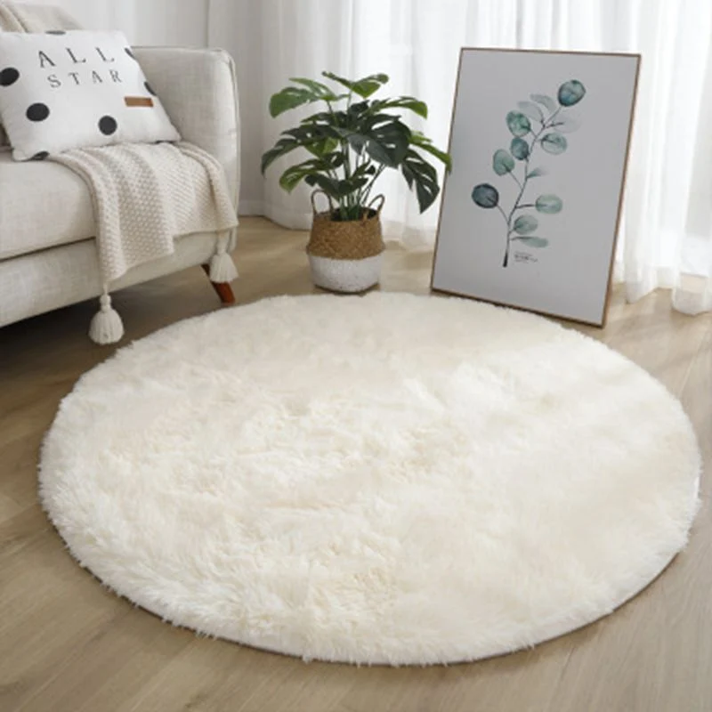 Plush Round Area Rug