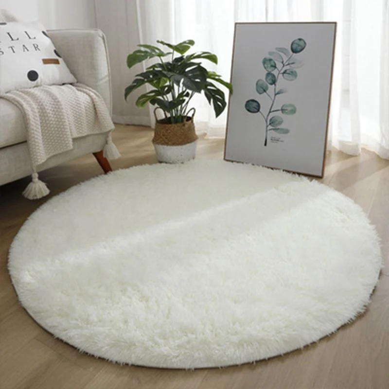Plush Round Area Rug