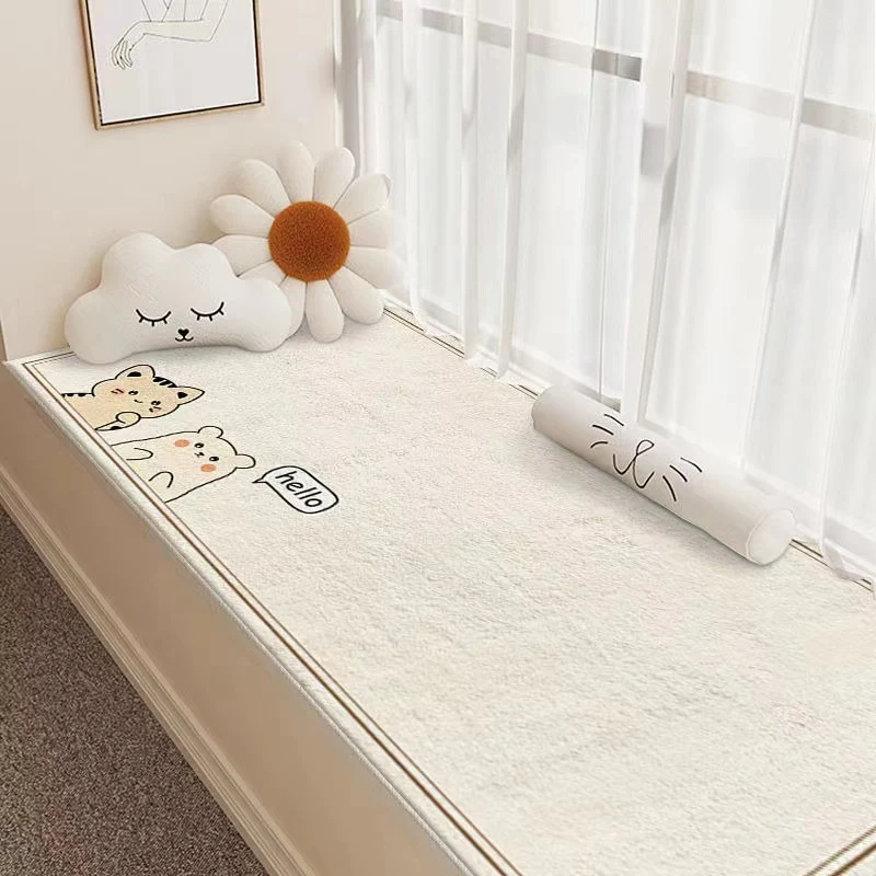 Plush Cartoon Dog-Themed Bath Mat