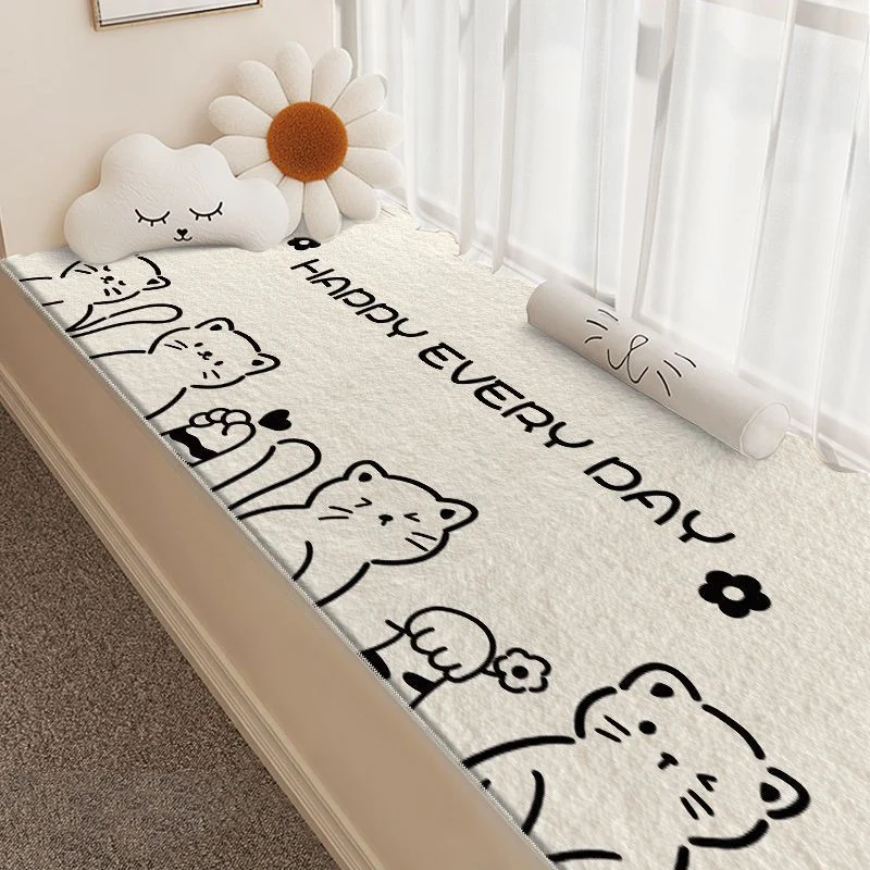 Plush Cartoon Dog-Themed Bath Mat