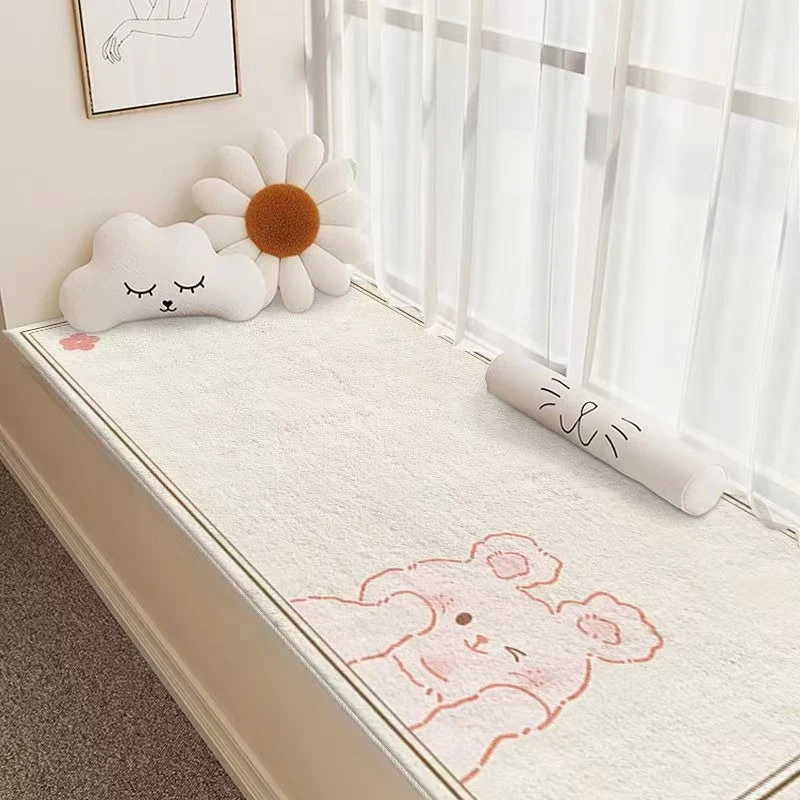 Plush Cartoon Dog-Themed Bath Mat