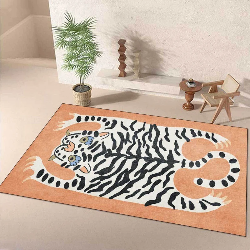 Playful Tiger Themed Area Rug
