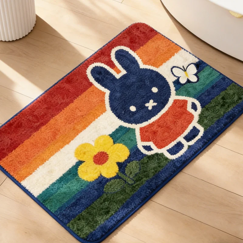 Playful Cartoon-Inspired Bathroom Rug