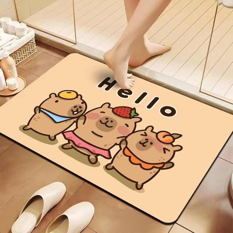 Playful Cartoon Design Bath Mat
