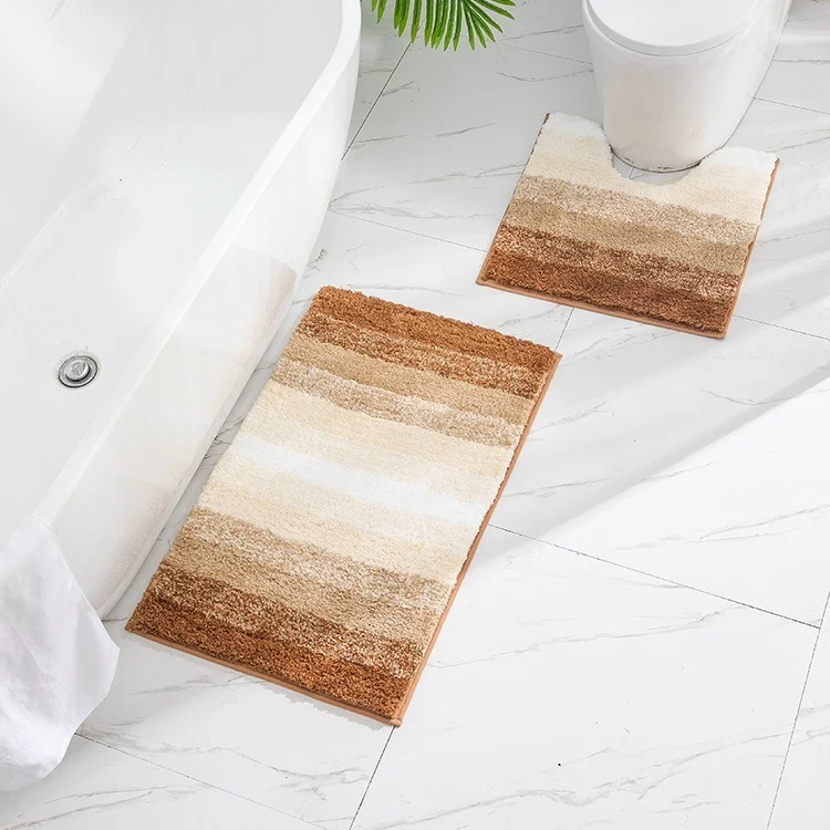 Luxurious Microfiber Bathroom Mat Set