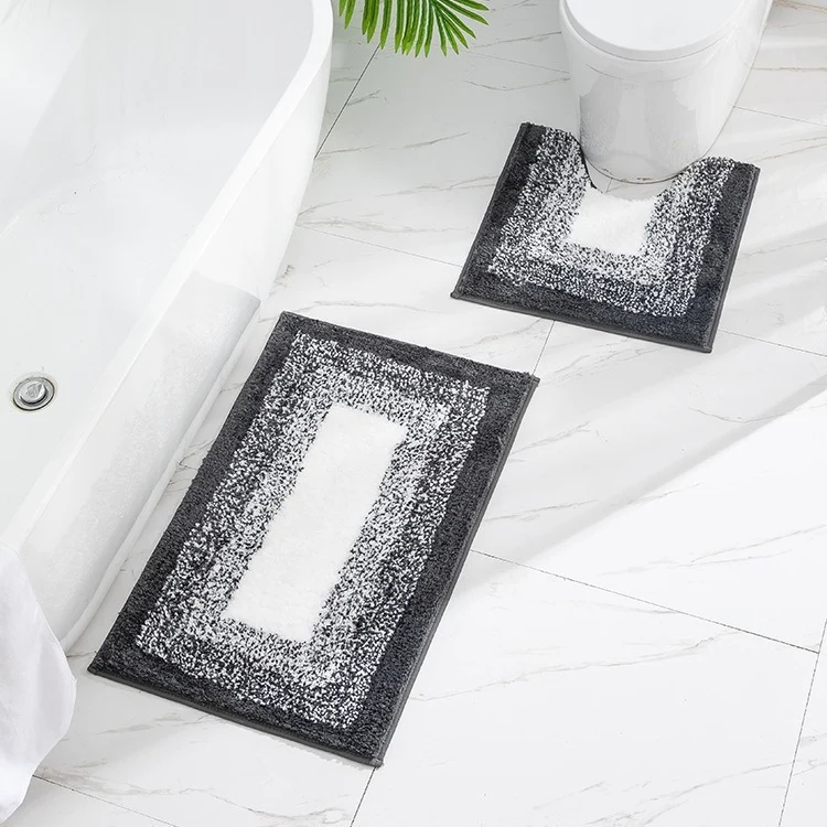 Luxurious Microfiber Bathroom Mat Set