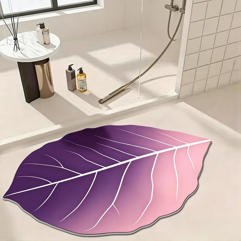 Leaf-Shaped Decorative Bath Mat