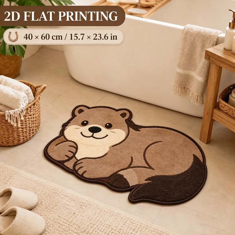 Horse-Themed Plush Bath Mat