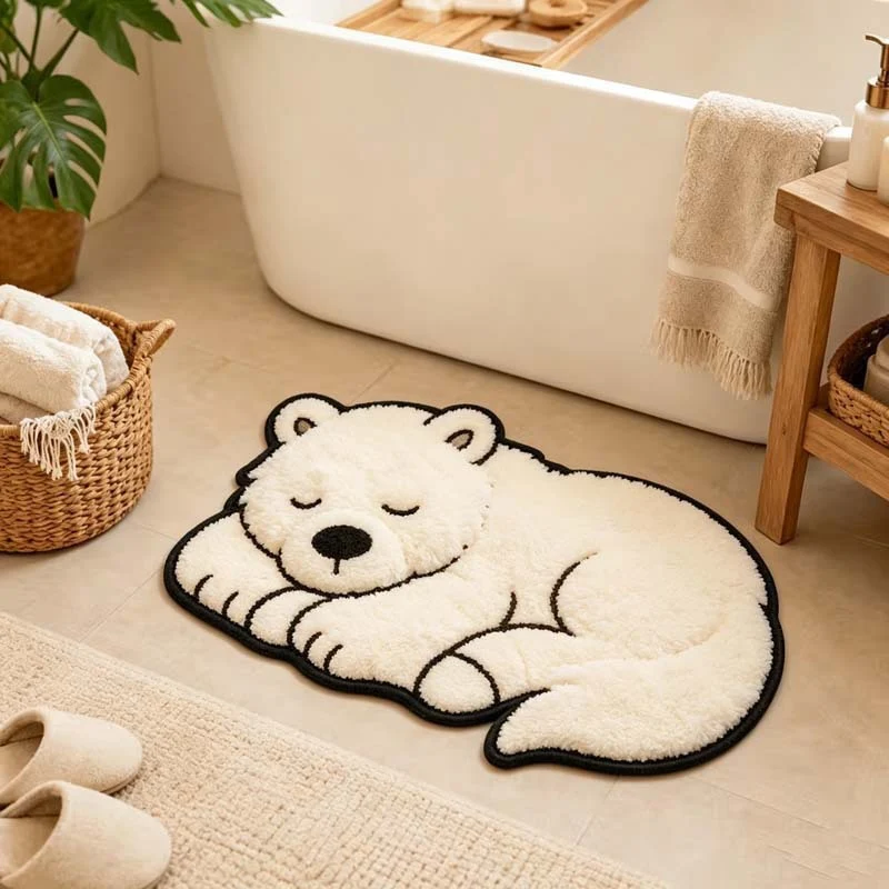 Horse-Themed Plush Bath Mat
