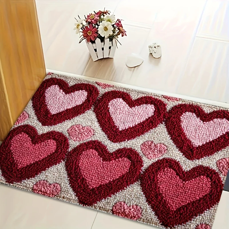 Heart-Shaped Decorative Area Mat