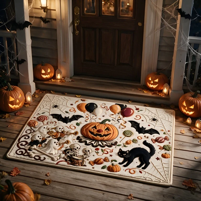 Halloween-Themed Decorative Area Rug