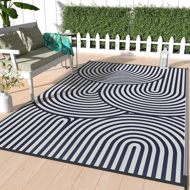 Geometric Patterned Outdoor Area Mat