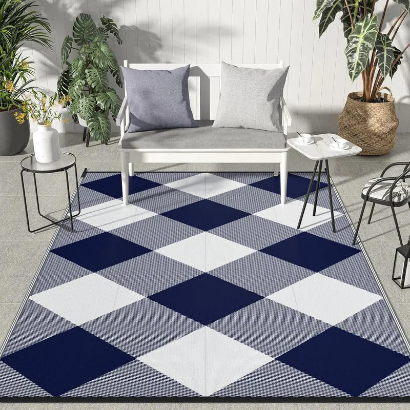 Geometric Patterned Outdoor Area Mat