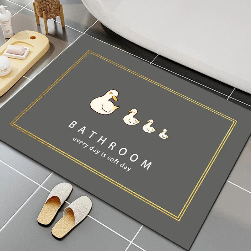 Geometric Patterned Non-Slip Bathroom Mat