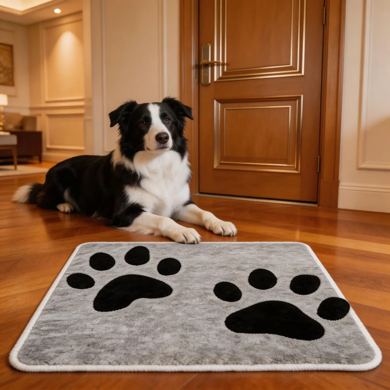 Decorative Pet Paw Print Area Mat