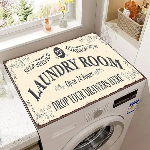 Decorative Laundry Room Counter Mat