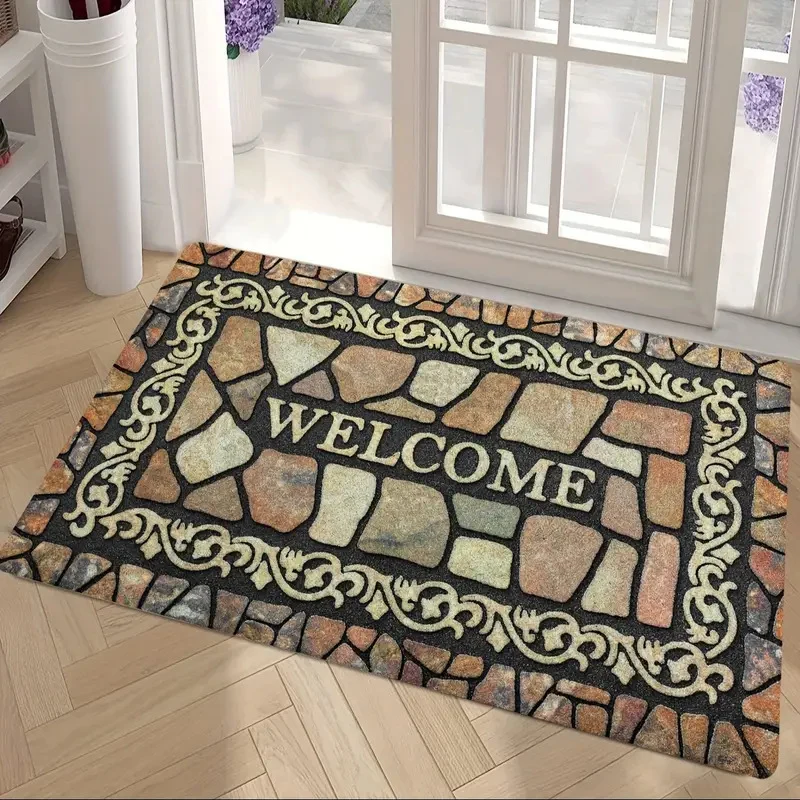 Decorative Half-Circle Door Mat