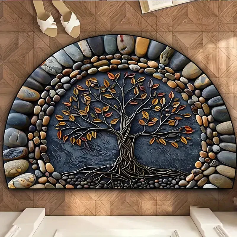 Decorative Half-Circle Door Mat