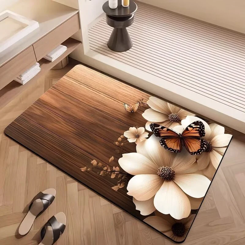 Decorative Floral Bath Mat