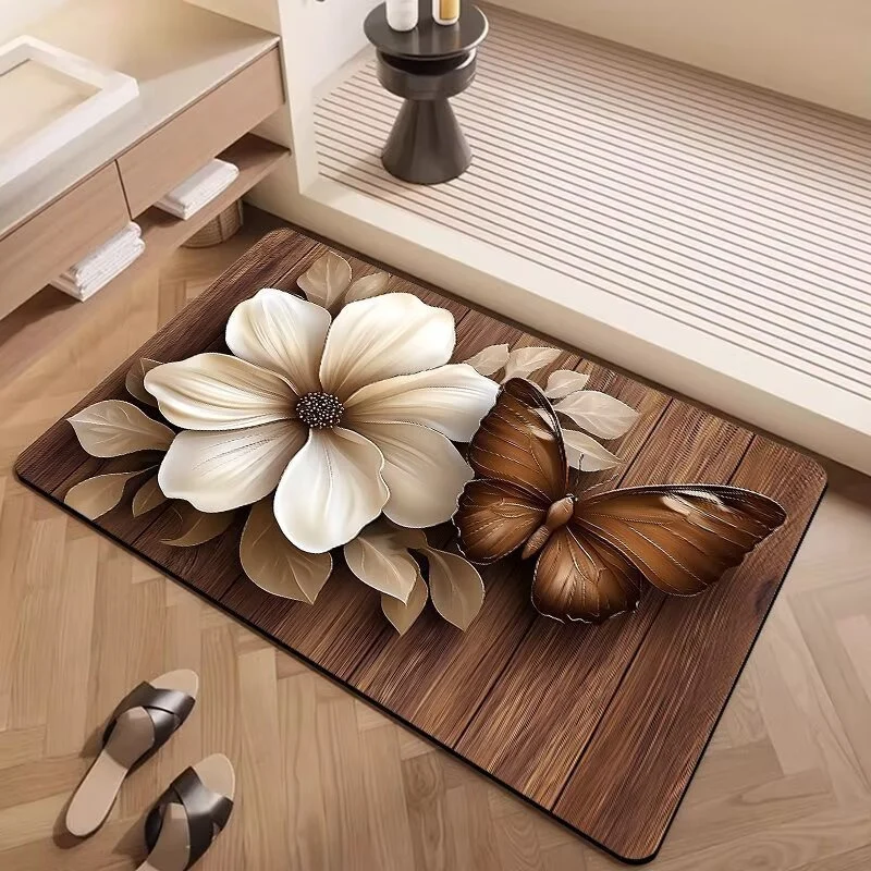Decorative Floral Bath Mat