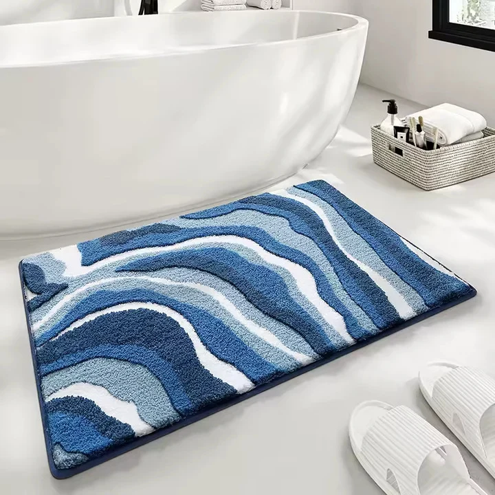 Decorative Bath Mat with Inspirational Text