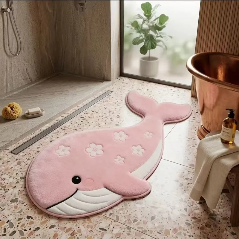 Cute Penguin Plush Bath Mat