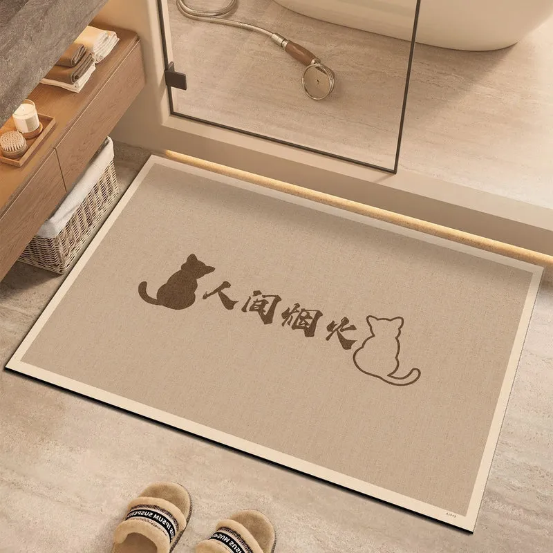 Cute Cartoon Dog-Themed Bath Mat