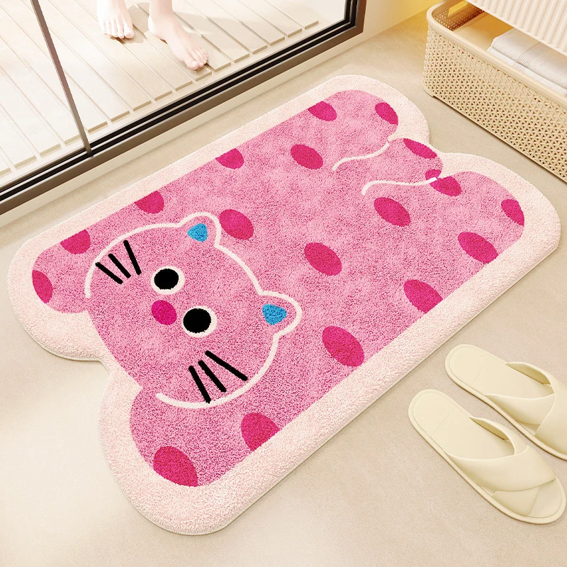 Cute Cartoon Cat Shaped Bath Mat