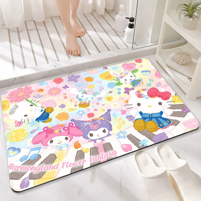 Cartoon-Themed Anniversary Celebration Floor Mat