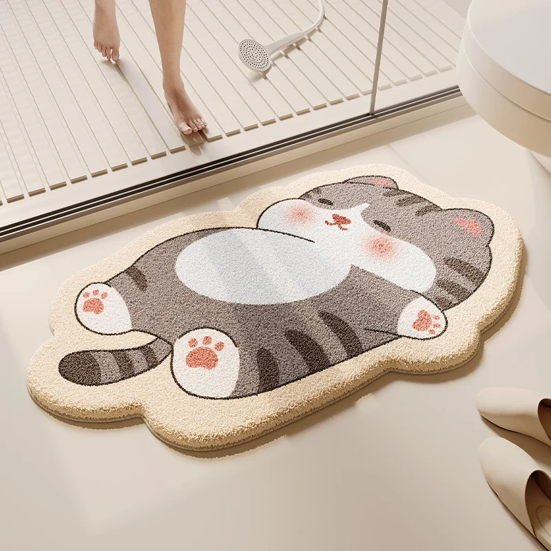 Cartoon Dog-Themed Plush Bath Mat