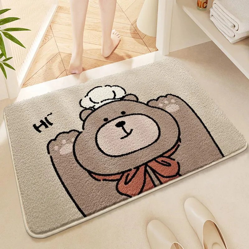 Cartoon Chef Bear Bath Mat